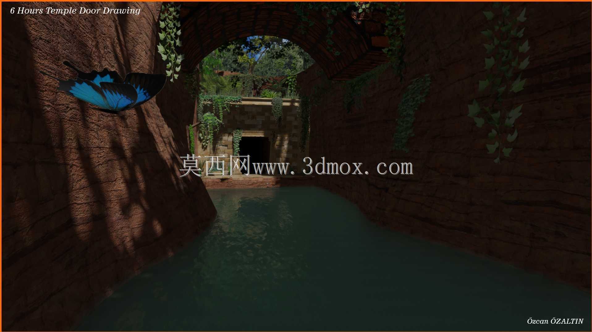 寺庙门 - (12 分钟内 6 小时), 6 Saatlik Modelleme ve Animasyon 12 Dakikada