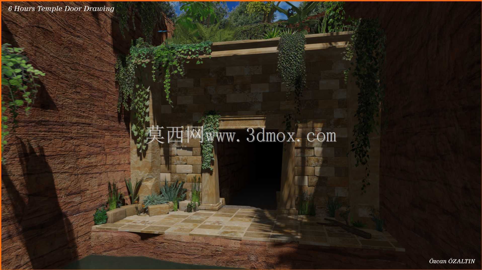 寺庙门 - (12 分钟内 6 小时), 6 Saatlik Modelleme ve Animasyon 12 Dakikada