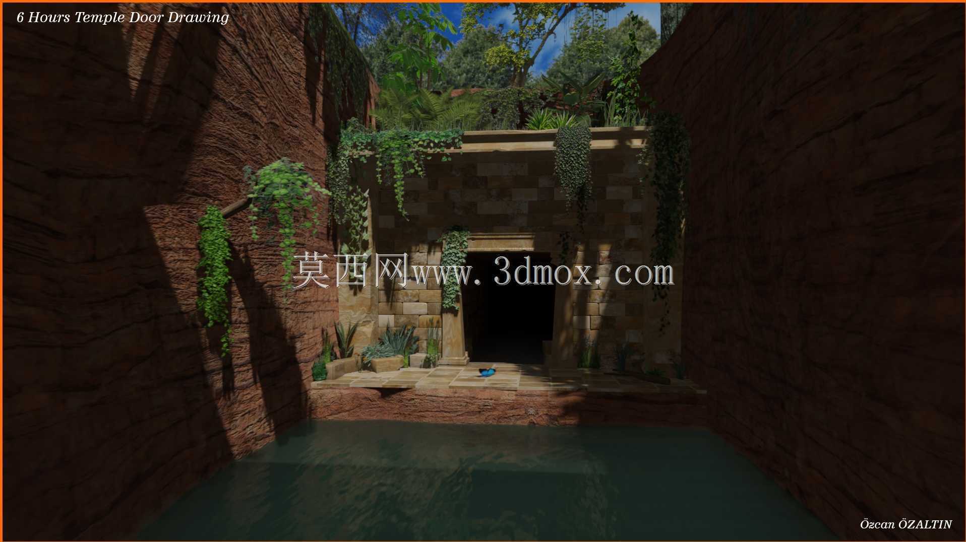 寺庙门 - (12 分钟内 6 小时), 6 Saatlik Modelleme ve Animasyon 12 Dakikada