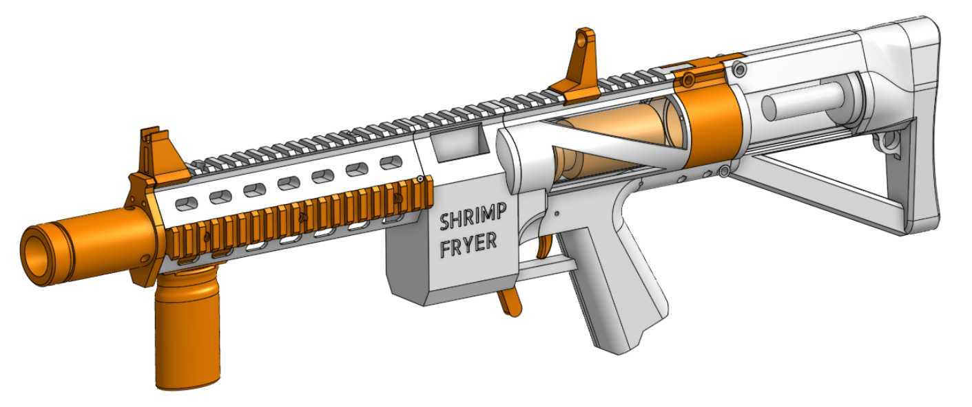 炸虾锅 Mk 1 - 高功率 Nerf 泡沫飞镖枪