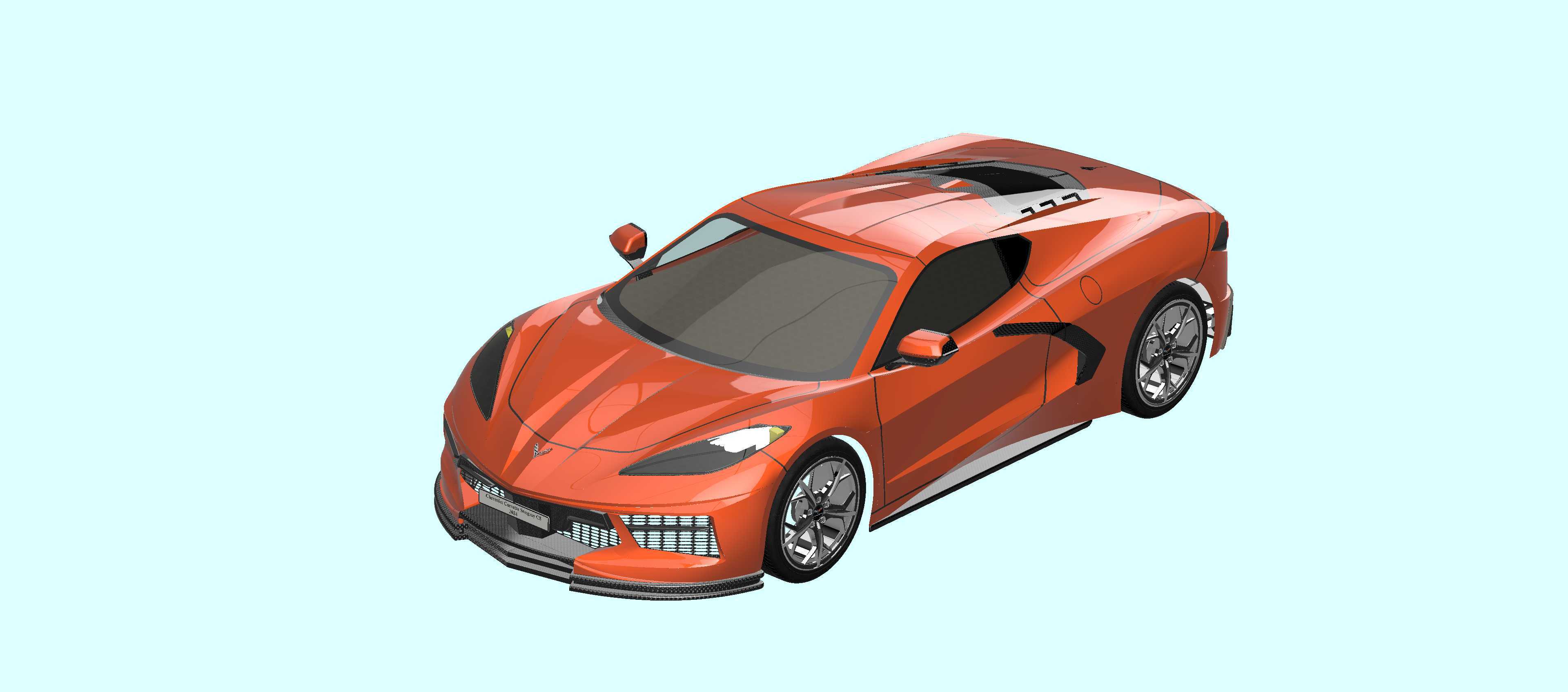 雪佛兰 Corvette Stingray C8 2024 - 复制品。