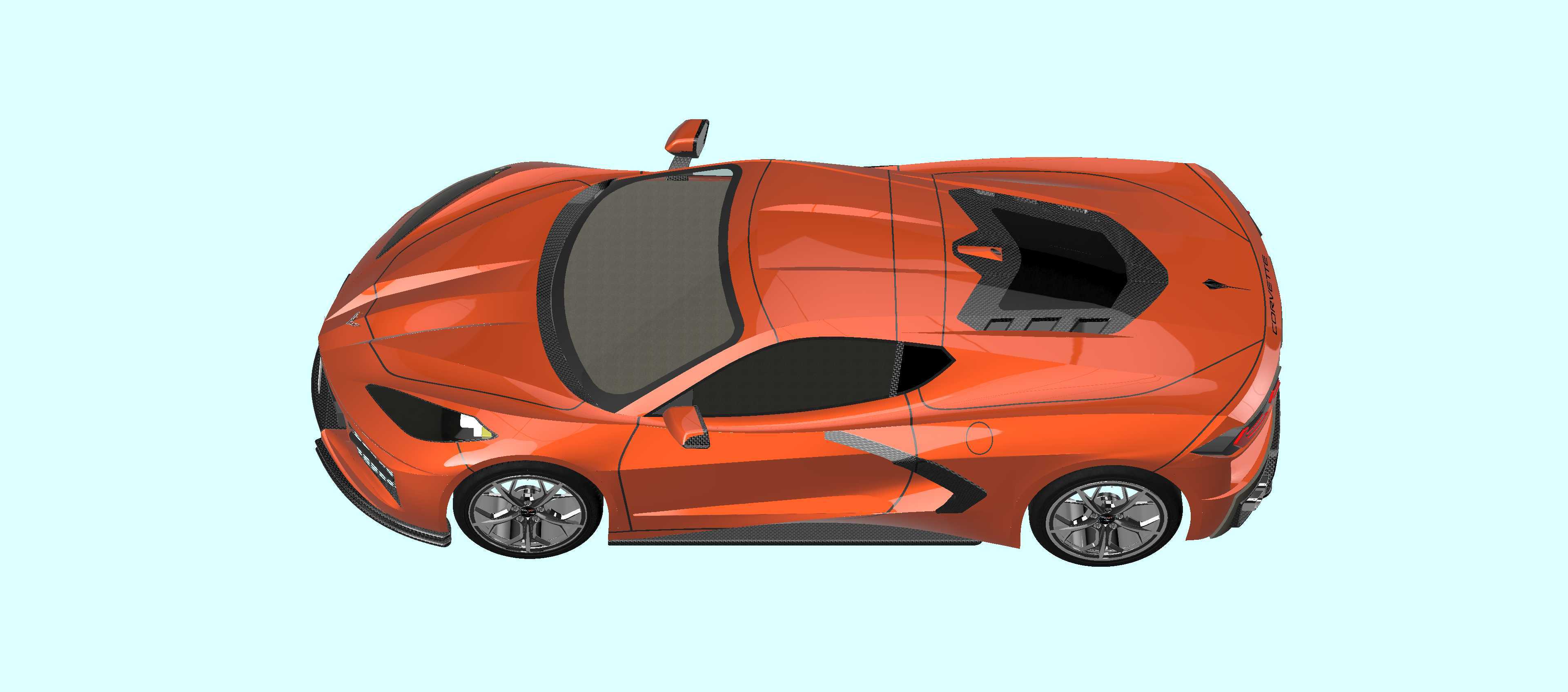 雪佛兰 Corvette Stingray C8 2024 - 复制品。