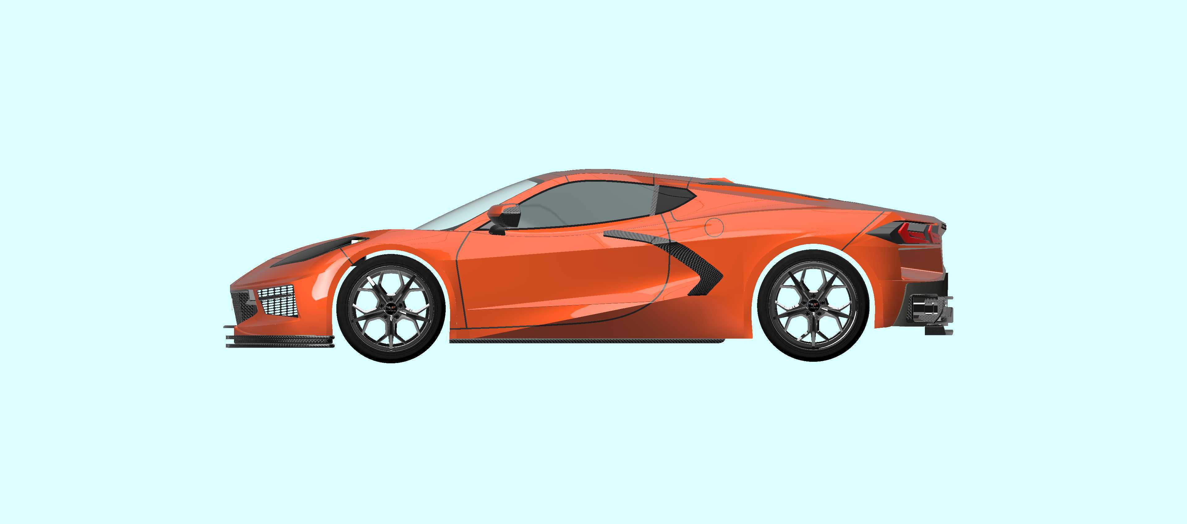 雪佛兰 Corvette Stingray C8 2024 - 复制品。