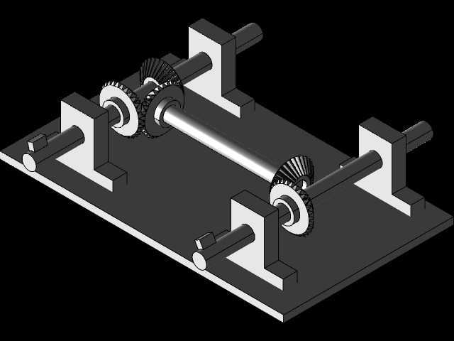 SolidWorks中的锥齿轮动力传动机构