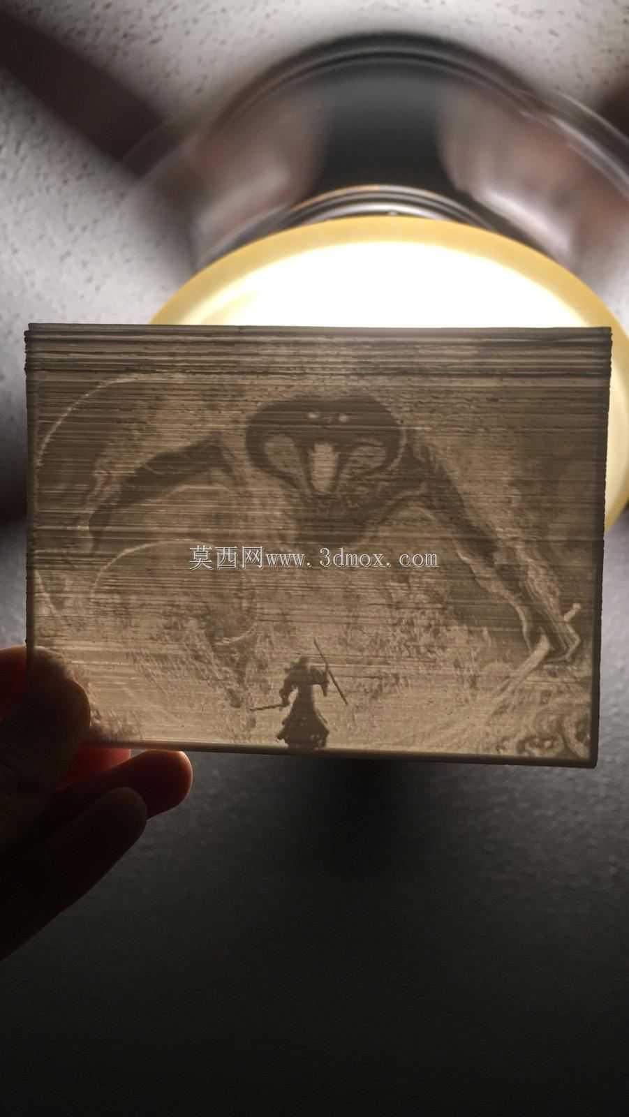 甘道夫与炎魔(指环王) - Lithophane