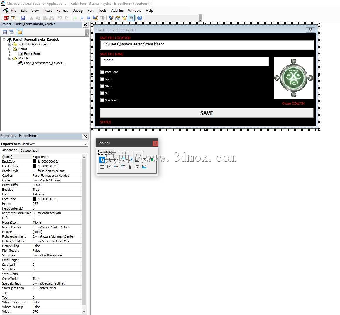 SOLIDWORKS 导出宏