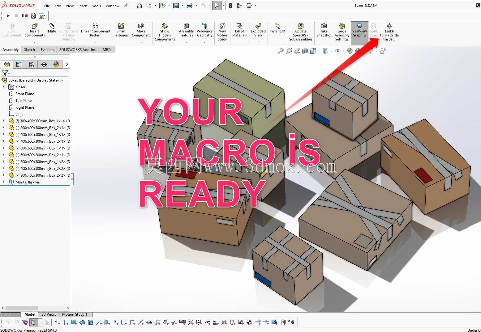 SOLIDWORKS 导出宏