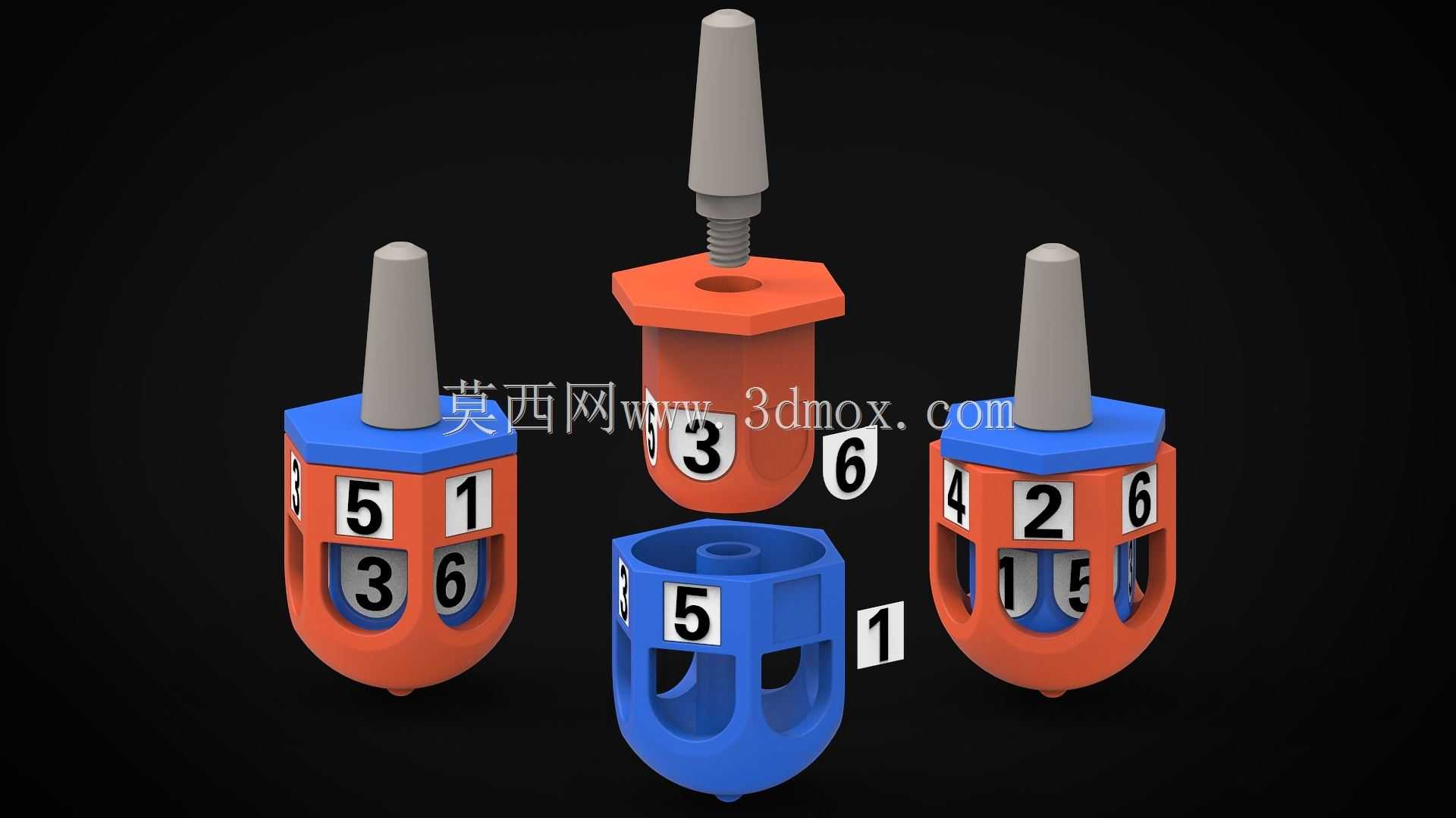 六角陀螺骰子(骰中骰)