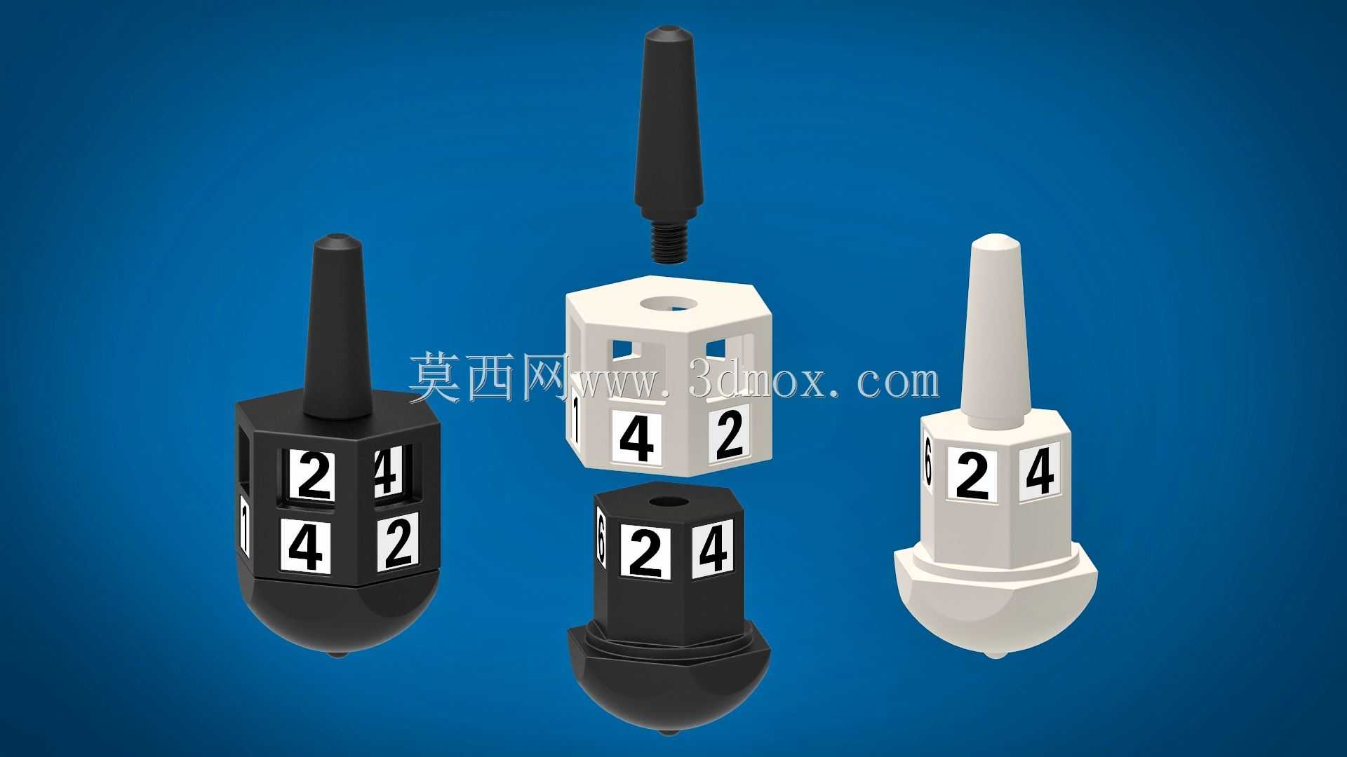 六角陀螺骰子(骰中骰)