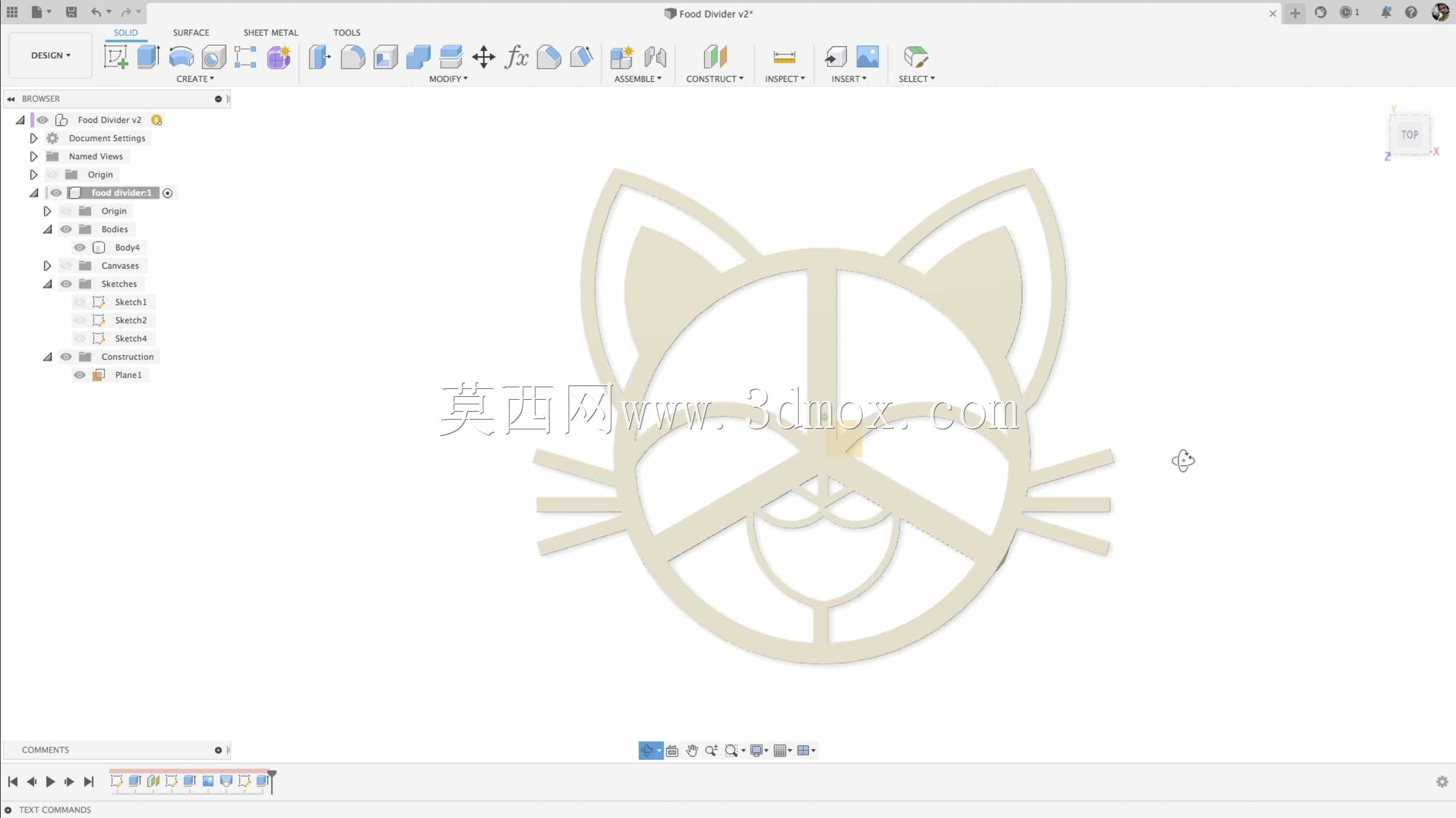 瞌睡猫 - 罐头食品切割器