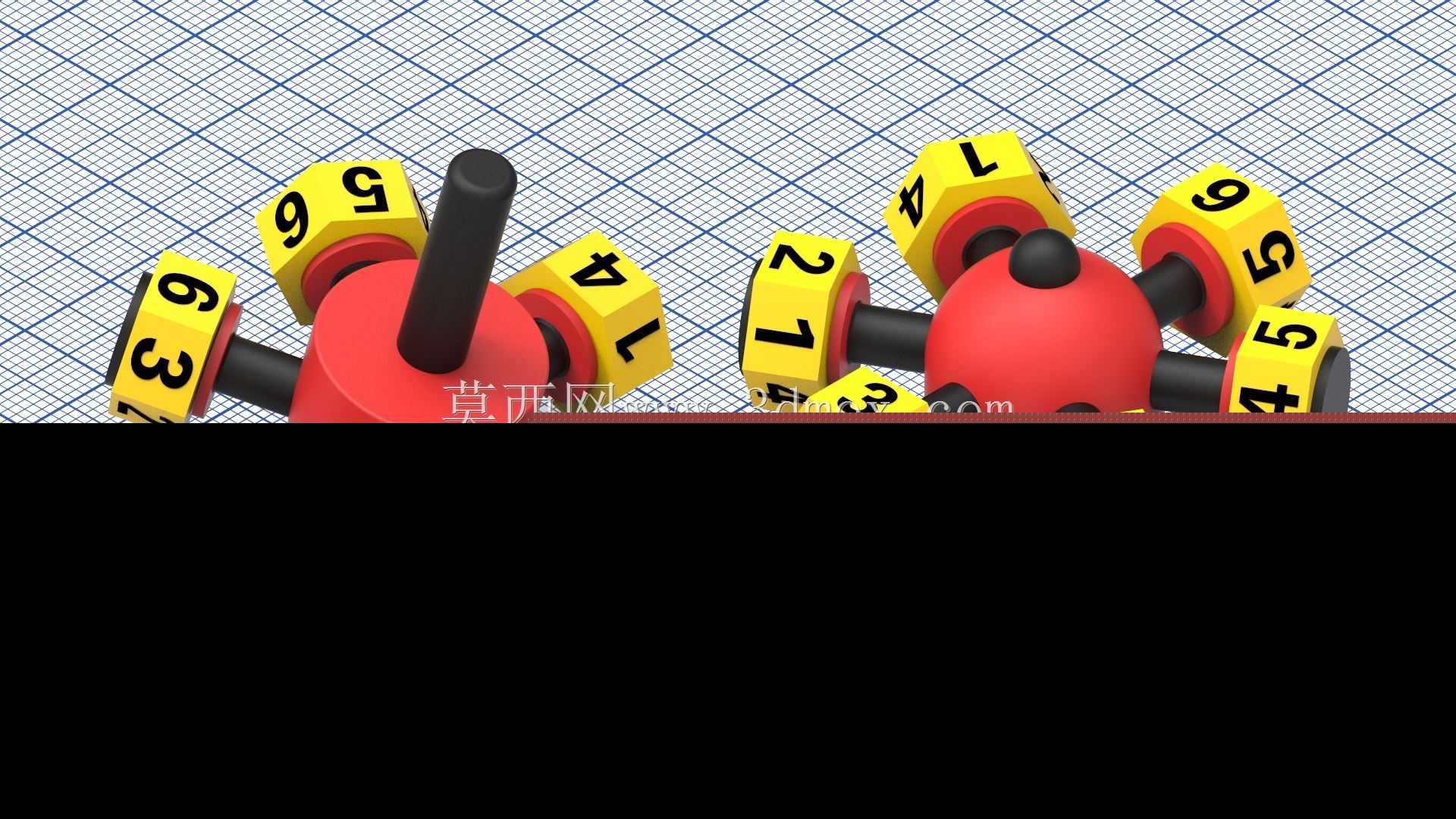 旋转六角形零件