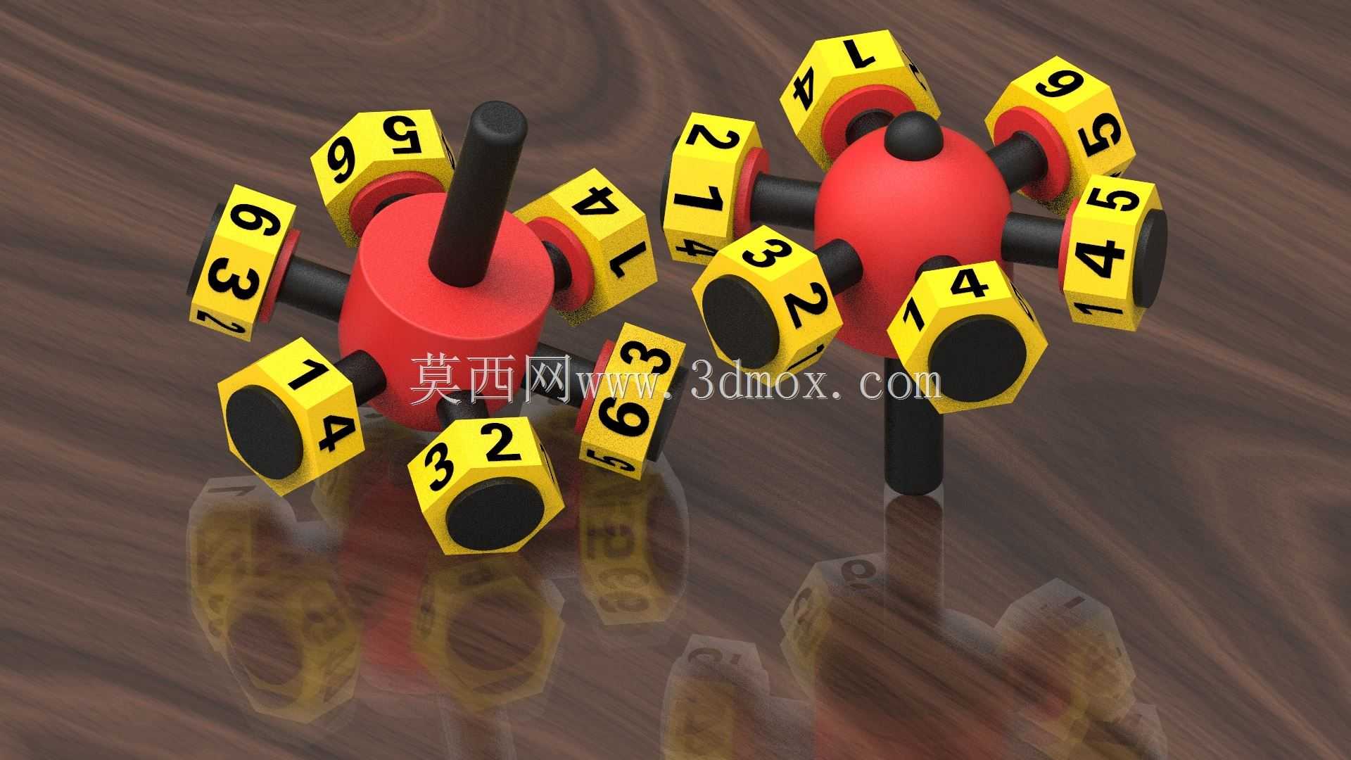 旋转六角形零件