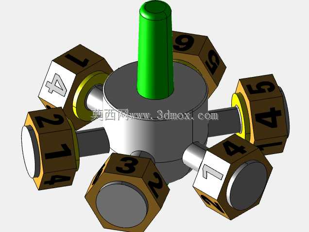 旋转六角形零件