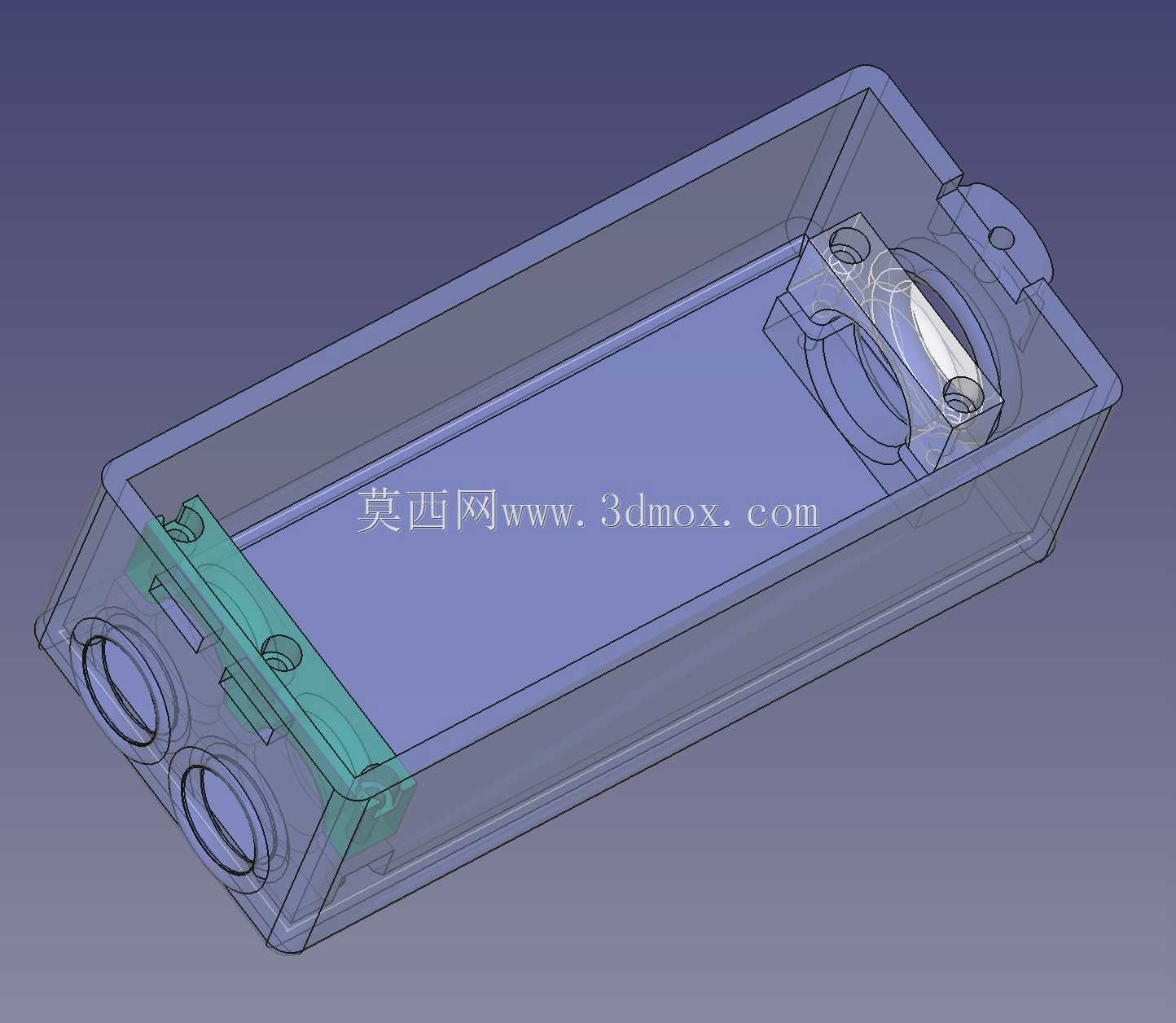 带盖的电气接线盒72x30x23mm