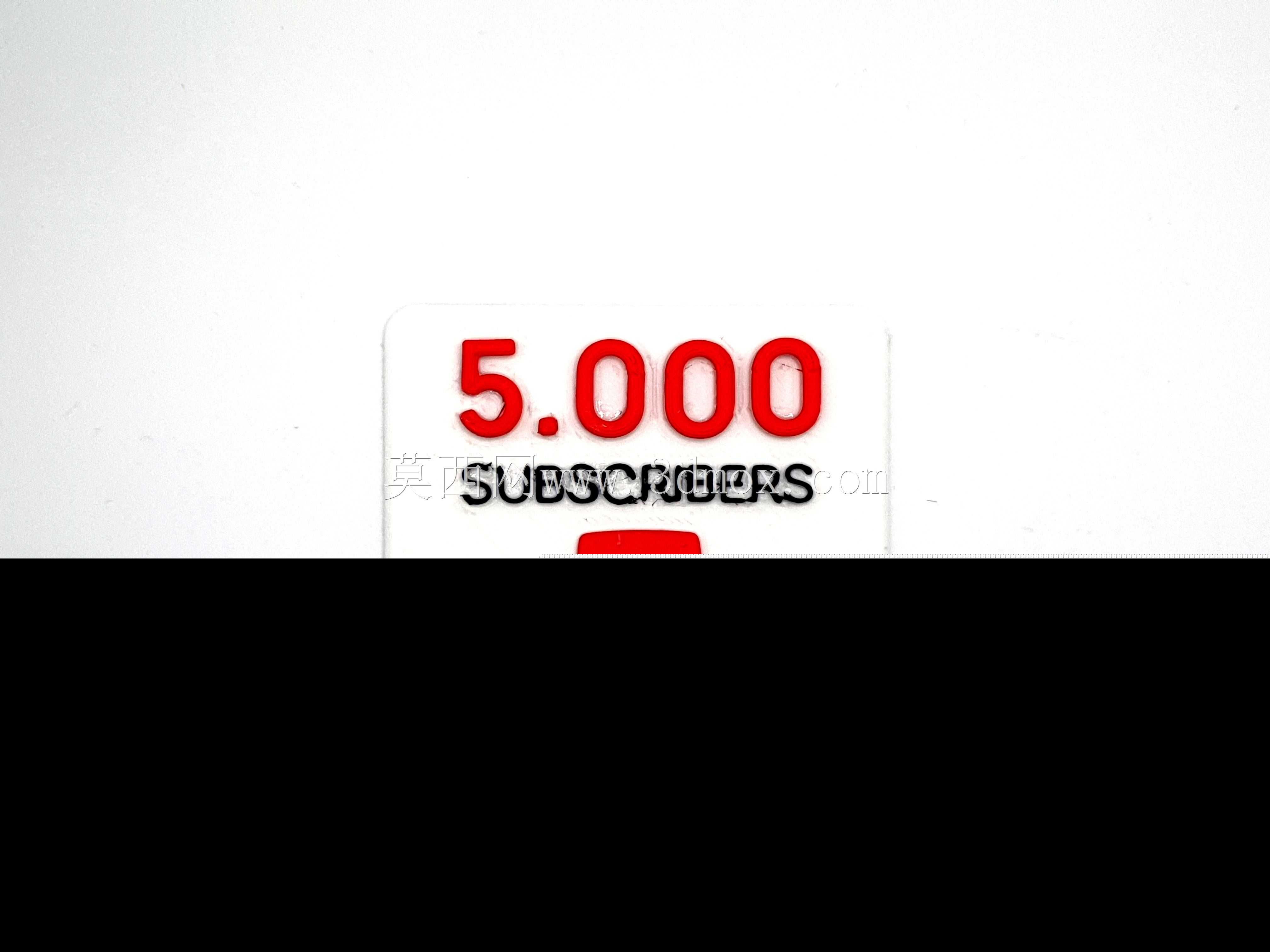 YouTube订阅用户“5.000”