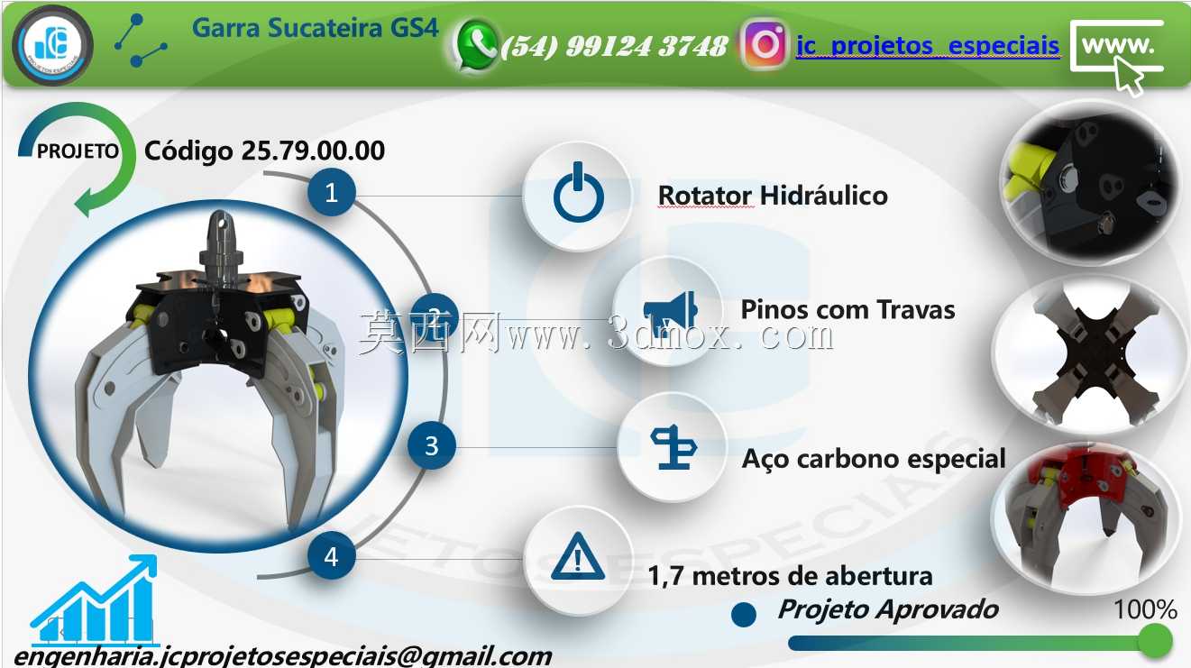 Garra Sucateira de 300 Litros