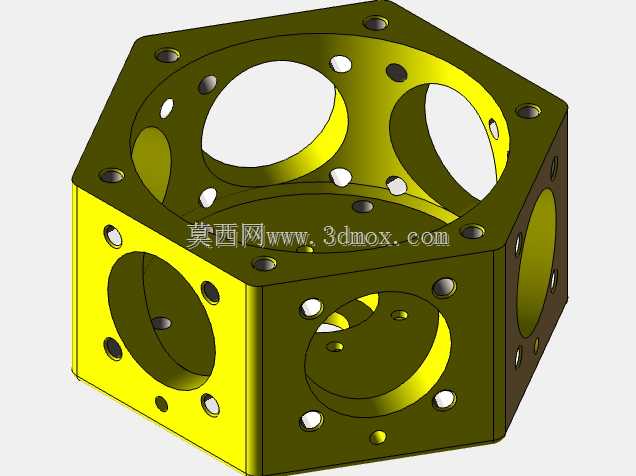 6缸星形发动机 – 详细3D模型