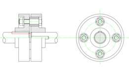 通过 AutoCad 进行法兰联轴器