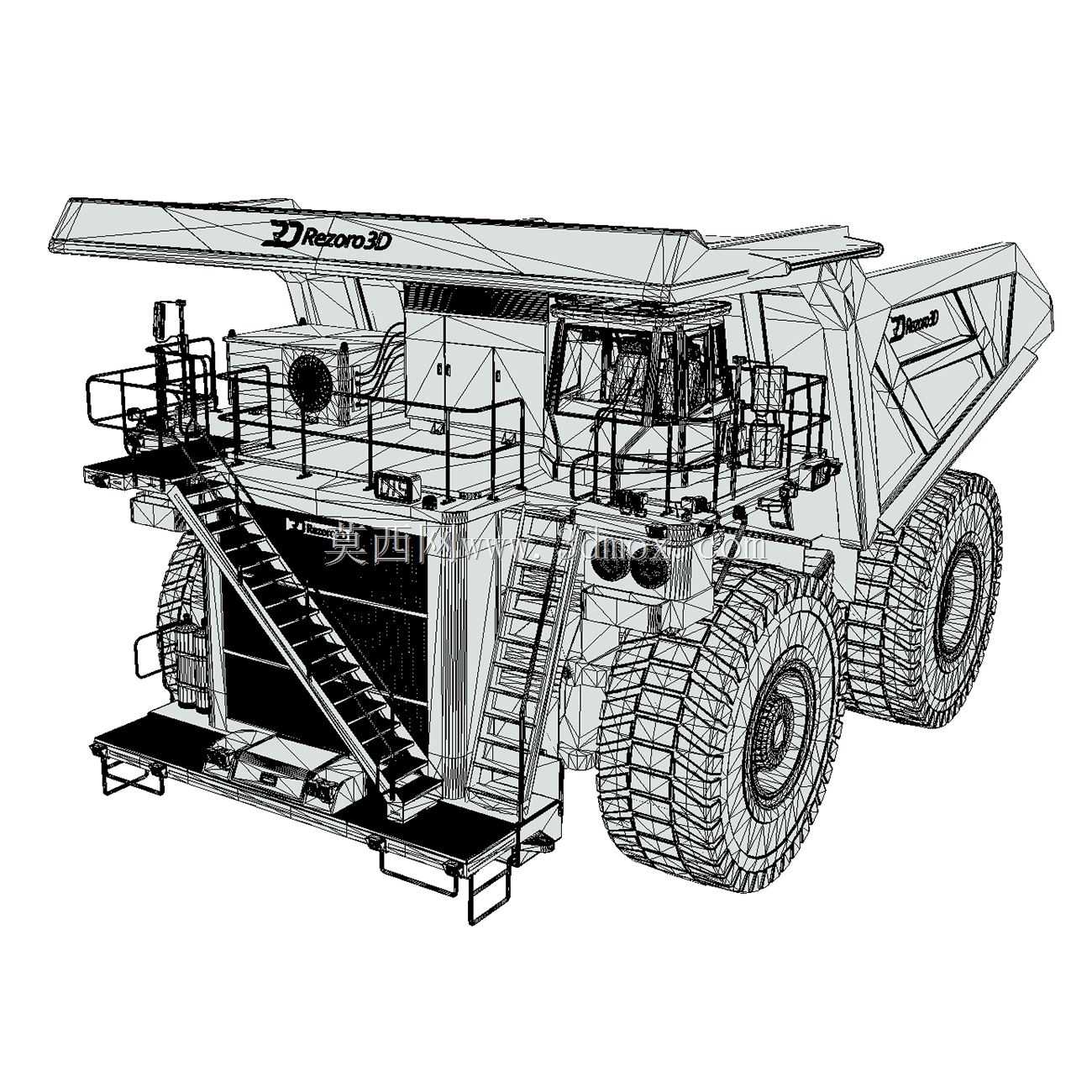 Rezoro3D 矿用自卸卡车 RD4000 3D 模型 - 第 020 部分
