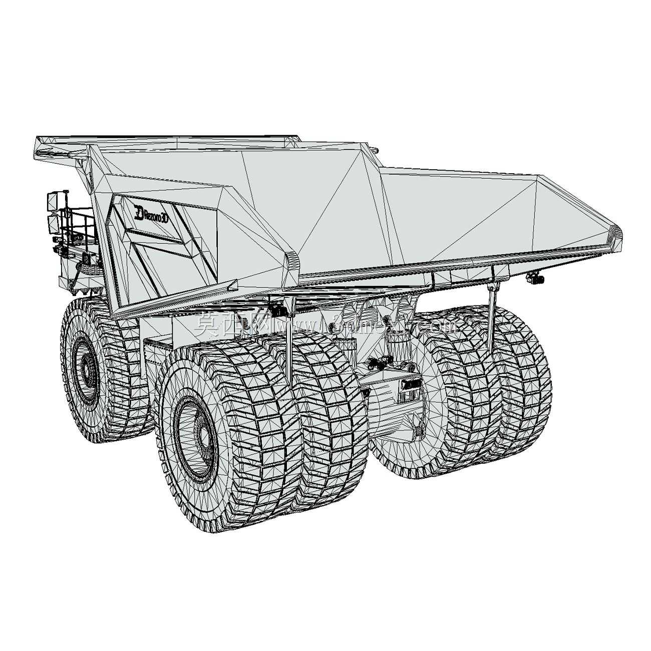 Rezoro3D 矿用自卸卡车 RD4000 3D 模型 - 第 020 部分