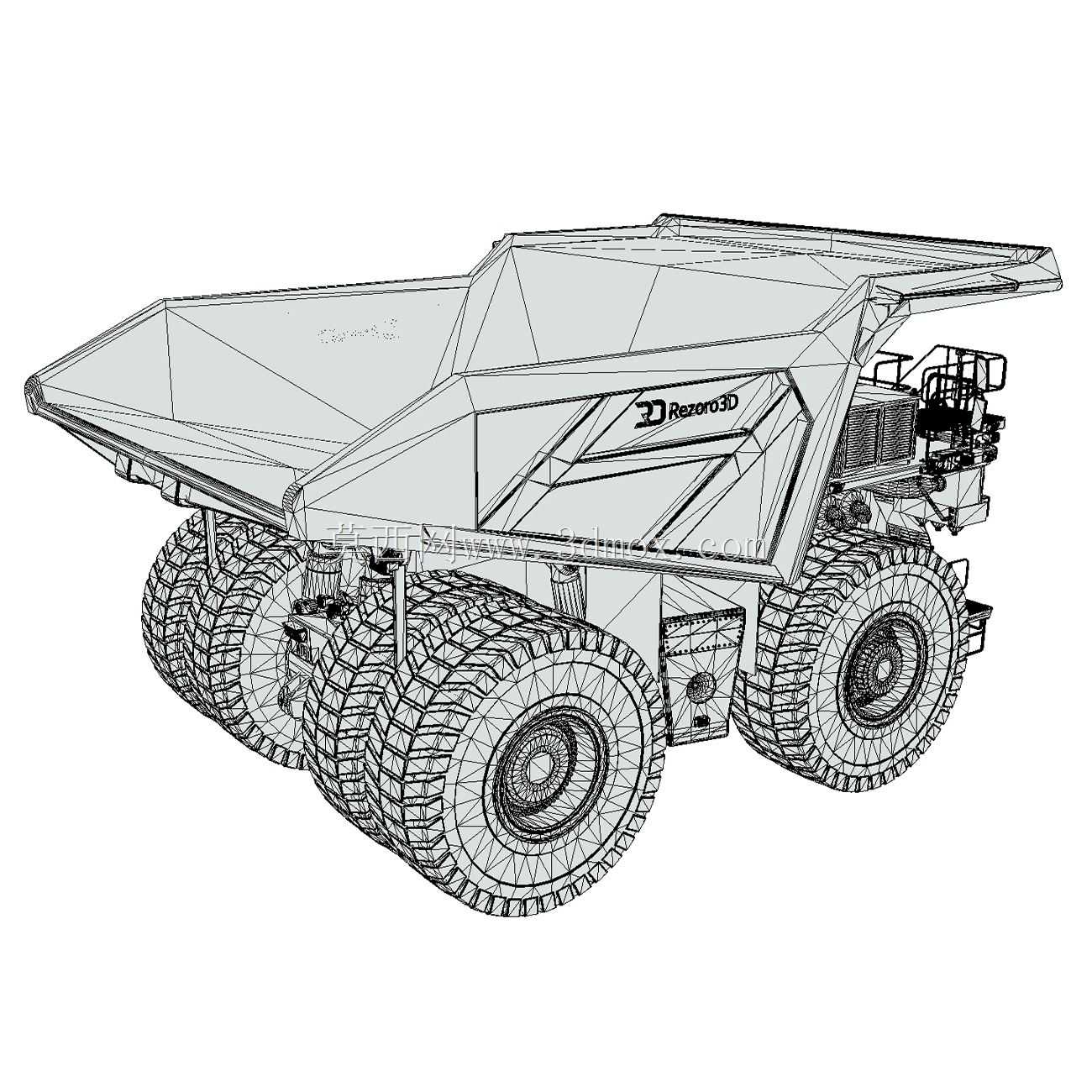 Rezoro3D 矿用自卸卡车 RD4000 3D 模型 - 第 020 部分