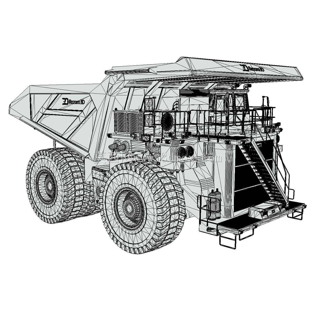 Rezoro3D 矿用自卸卡车 RD4000 3D 模型 - 第 020 部分