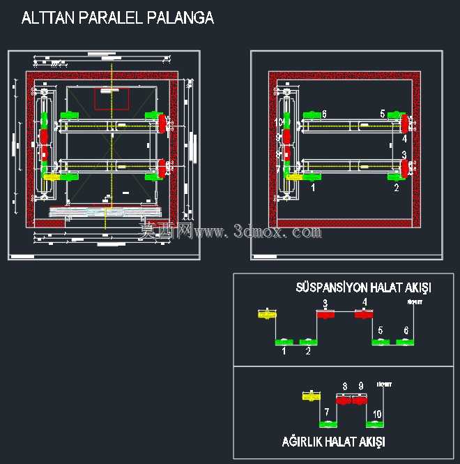 4/1 makine dairesiz asans?r makine ?asesi