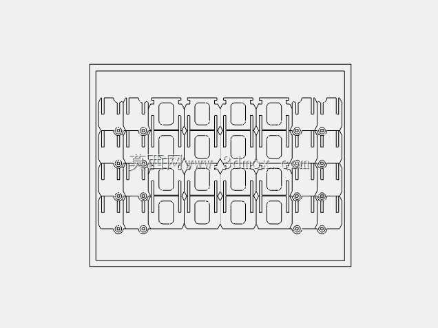 电缆托架激光切割胶合板 3mm 30x16x40