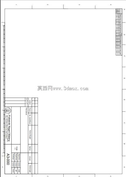 Etiket/Kepala Gambar Politeknik Negeri Malang (AUTOCAD)