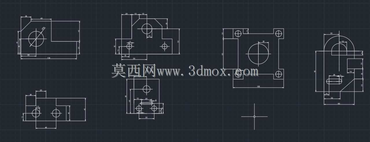 一些机械零部件的二维工程图(正交)