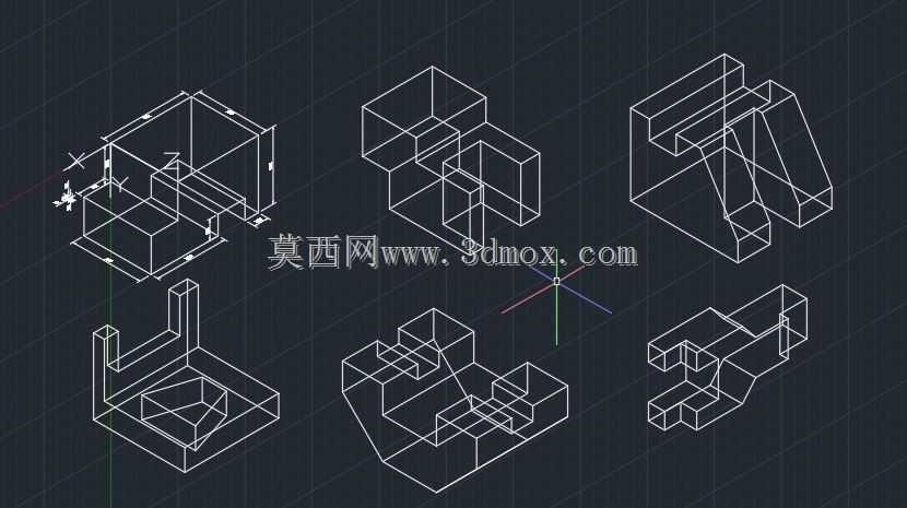 机械 3D 对象的等距线框集合