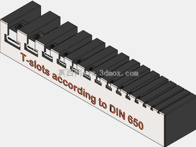 符合 DIN 650 标准的 T 型槽