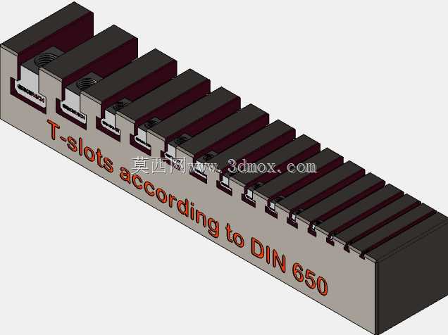 符合 DIN 650 标准的 T 型槽