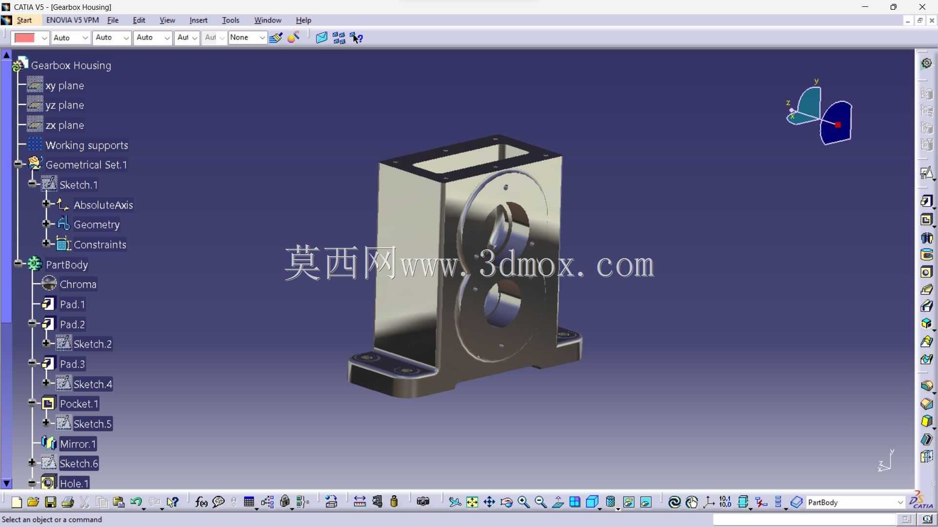 变速箱壳体设计 & FEA 分析 | CATIA V5 ANSYS Workbench