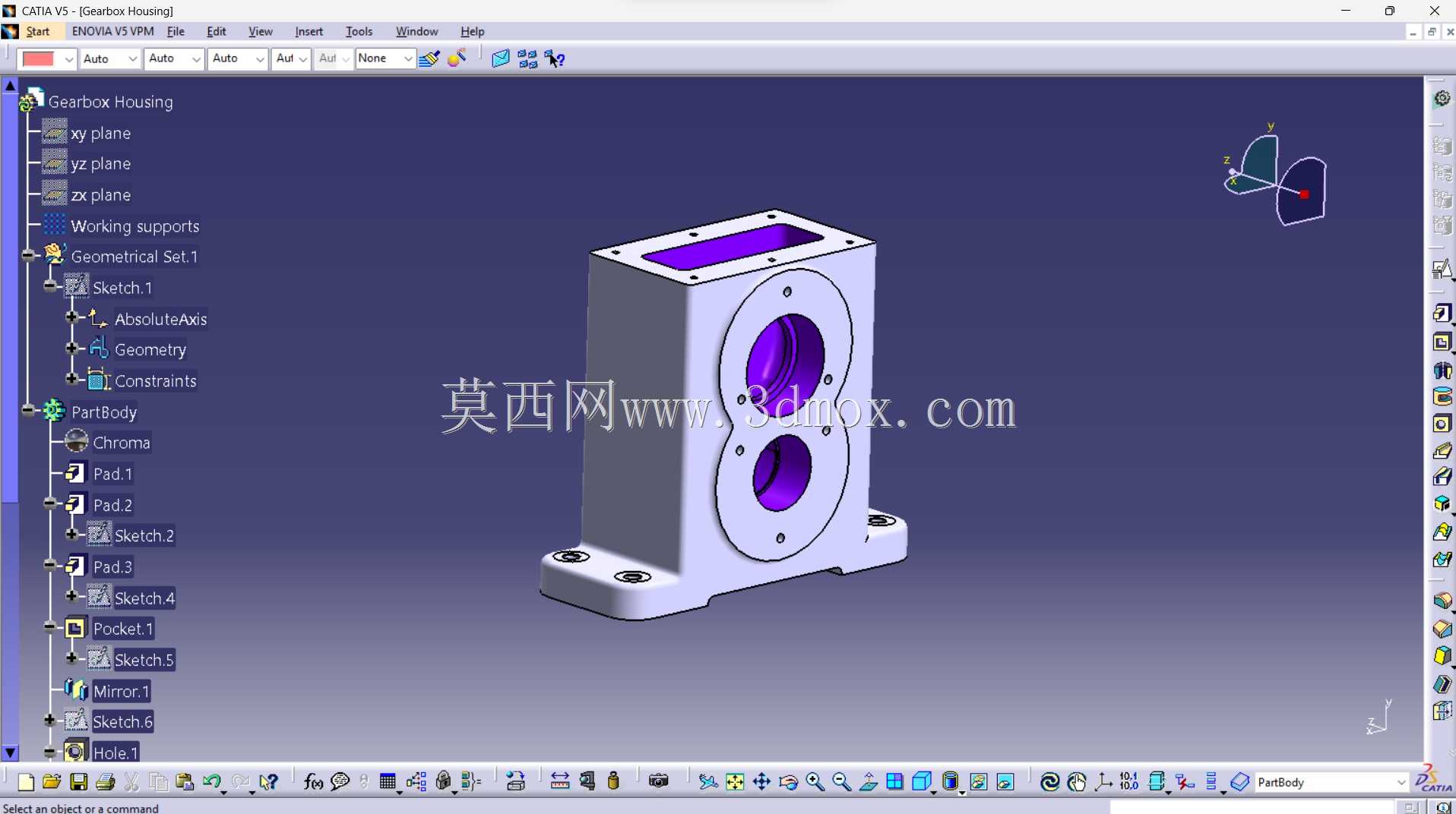 变速箱壳体设计 & FEA 分析 | CATIA V5 ANSYS Workbench