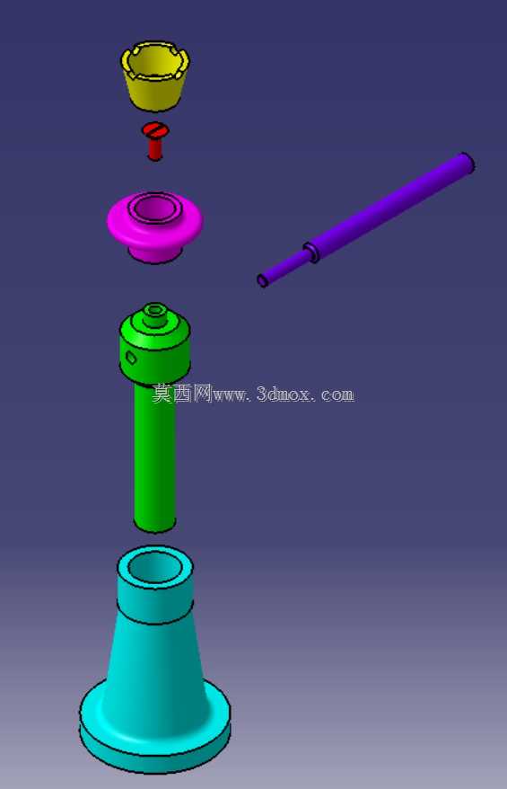 螺旋千斤顶组件 – CATIA 3D 模型