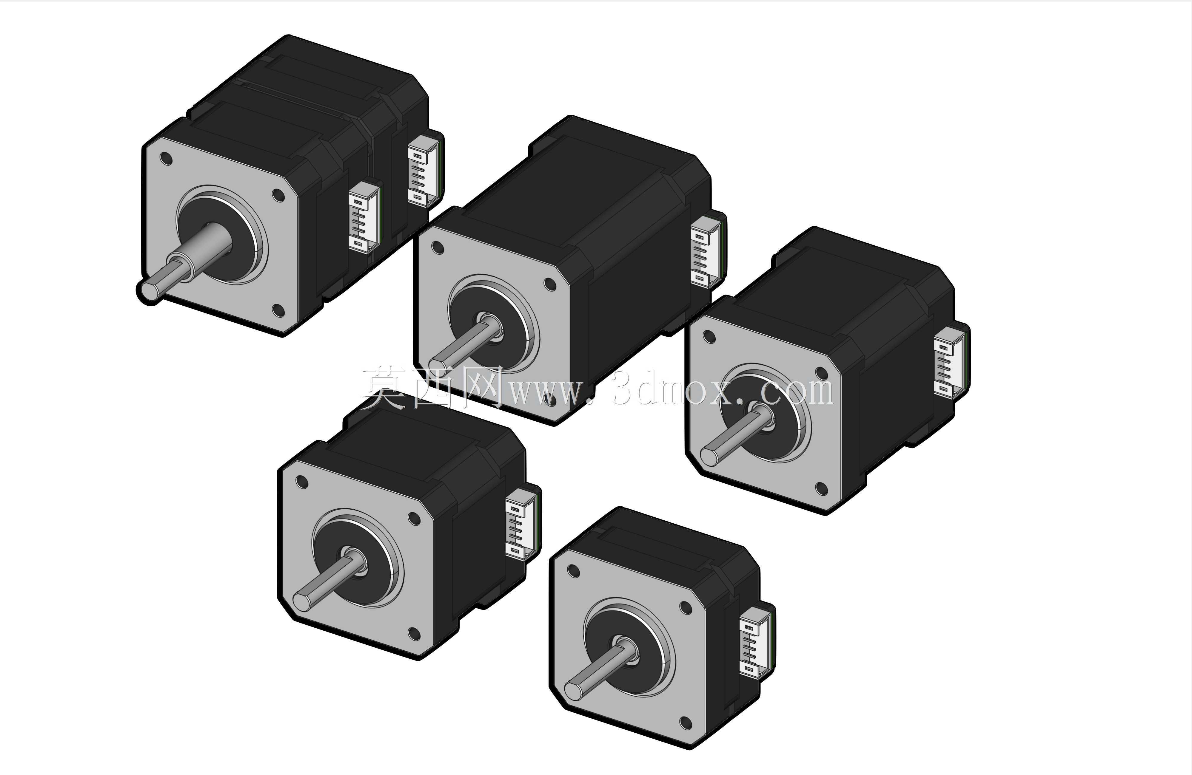 NEMA 17 步进电机 - 同轴,60,48,39,23mm