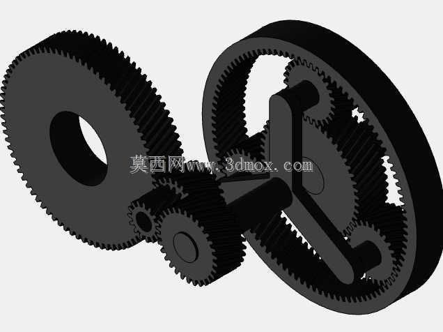 行星齿轮组装配 3D 机械设计