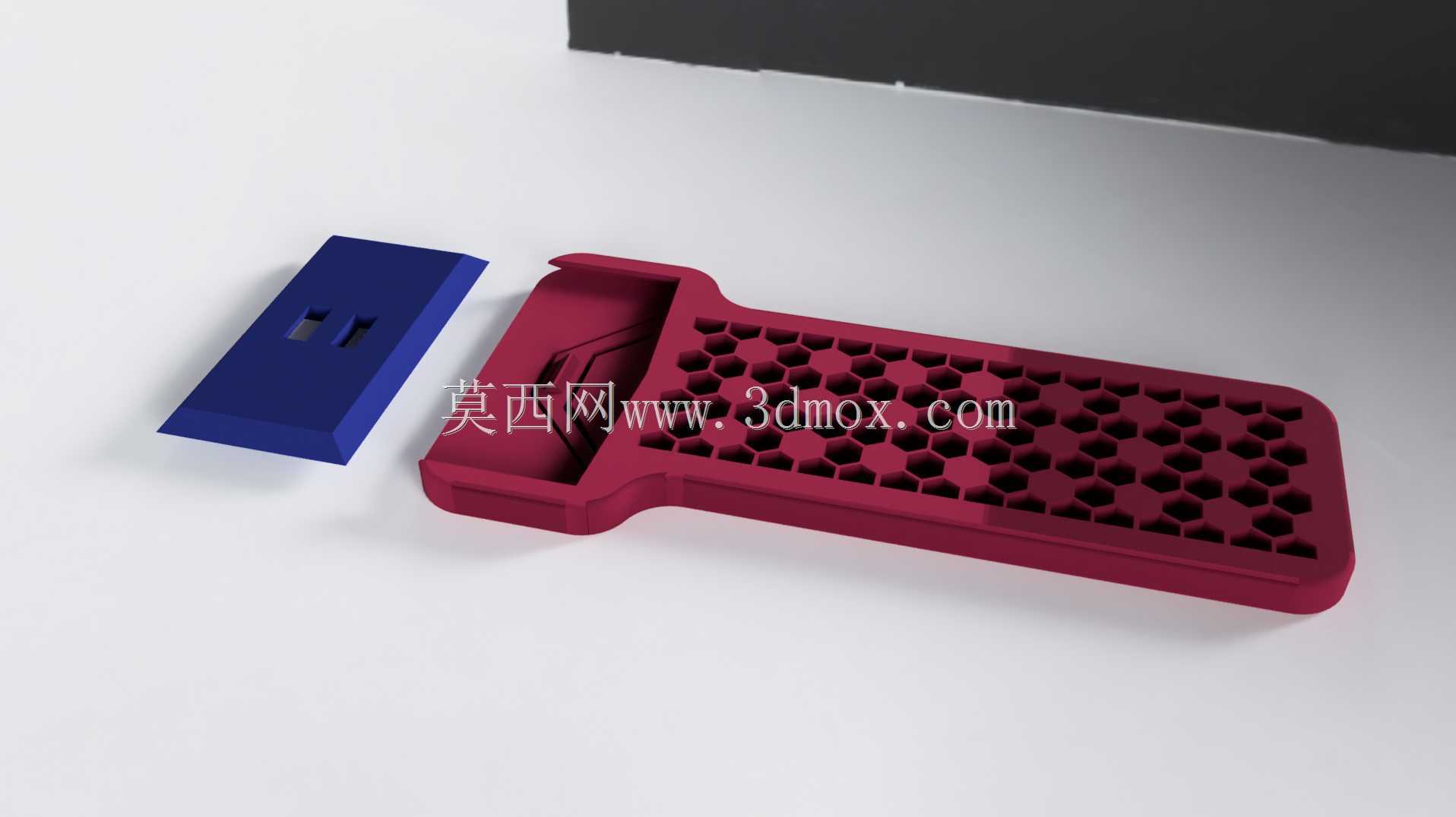 带有可更换刀片和点击锁定系统的 3D 打印床刮刀