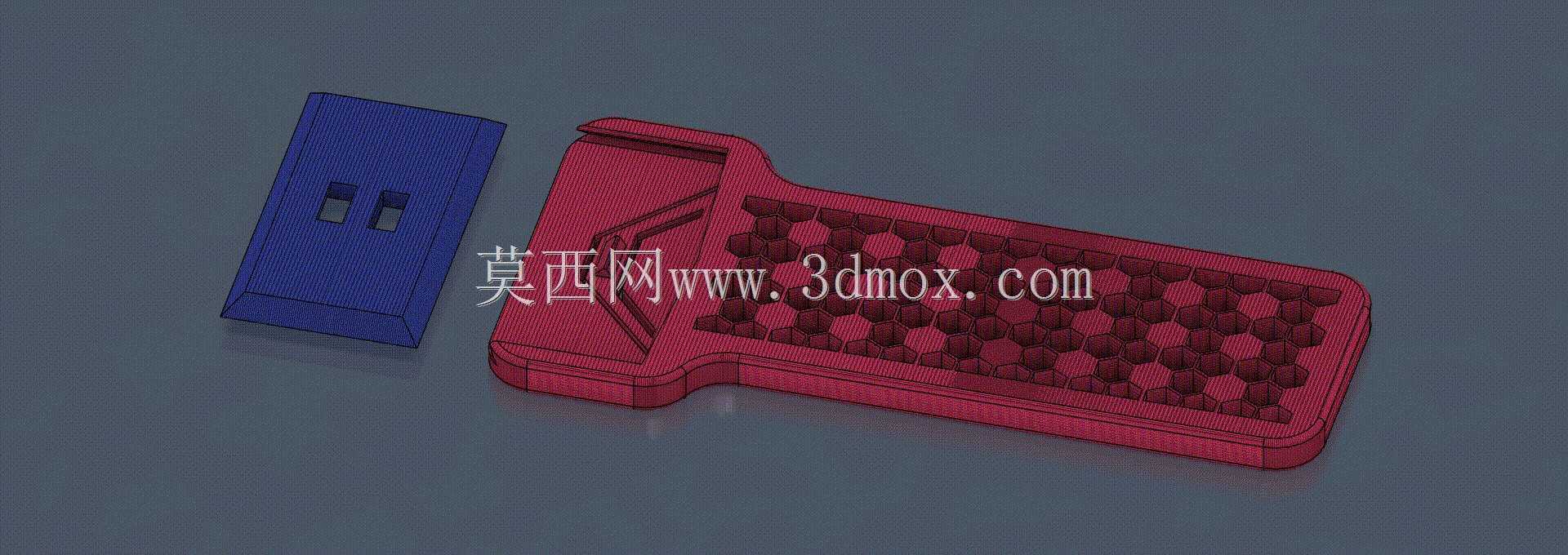带有可更换刀片和点击锁定系统的 3D 打印床刮刀