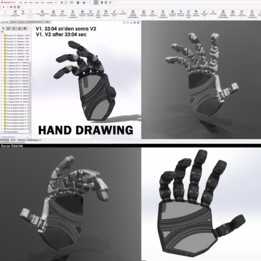 SolidWorks机器人手绘V2,SolidWorks Robotik El ?izimi