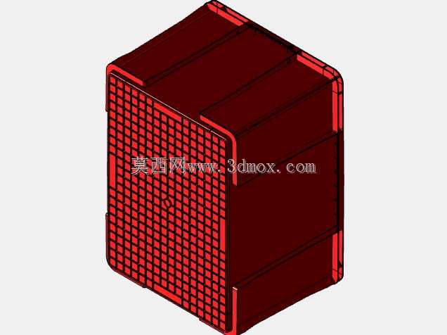 4种周转箱3D模具设计图