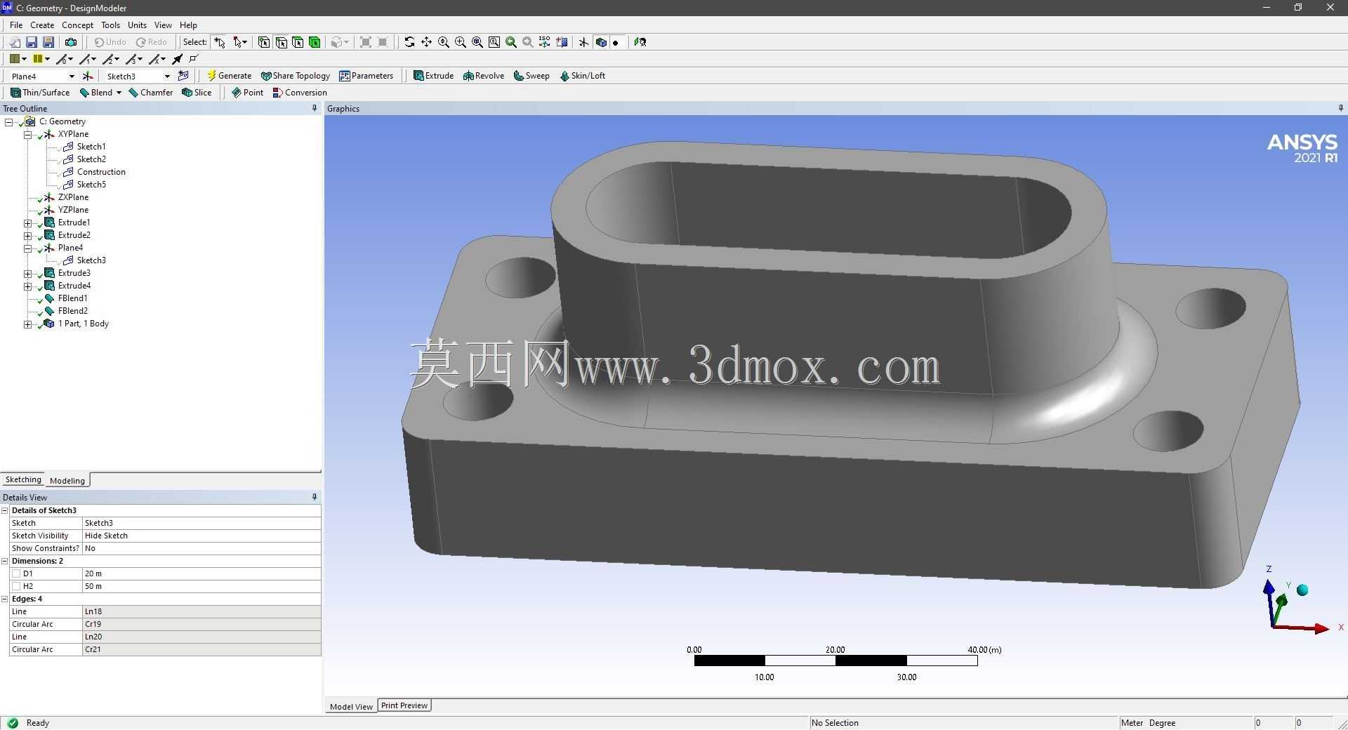 Modele 3D �� ANSYS Designer Modeler ��ʵ��