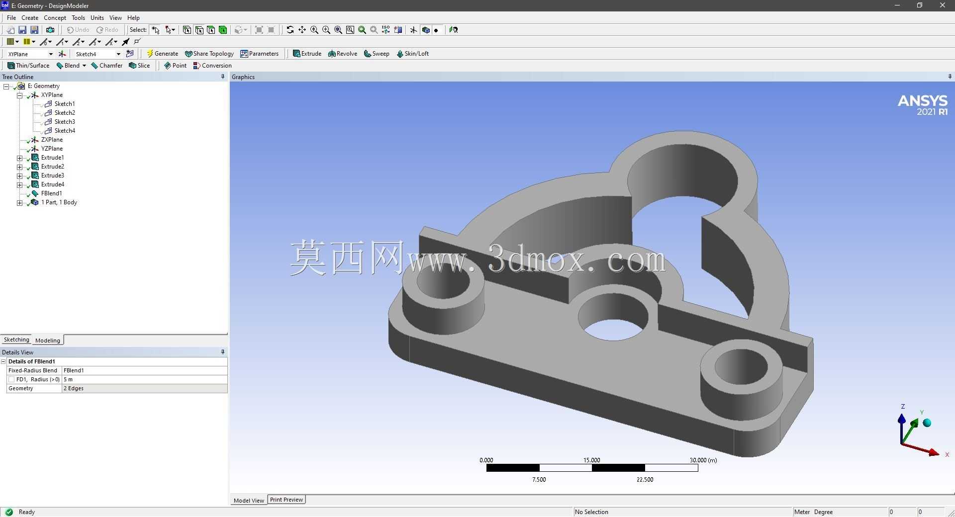 Modele 3D �� ANSYS Designer Modeler ��ʵ��