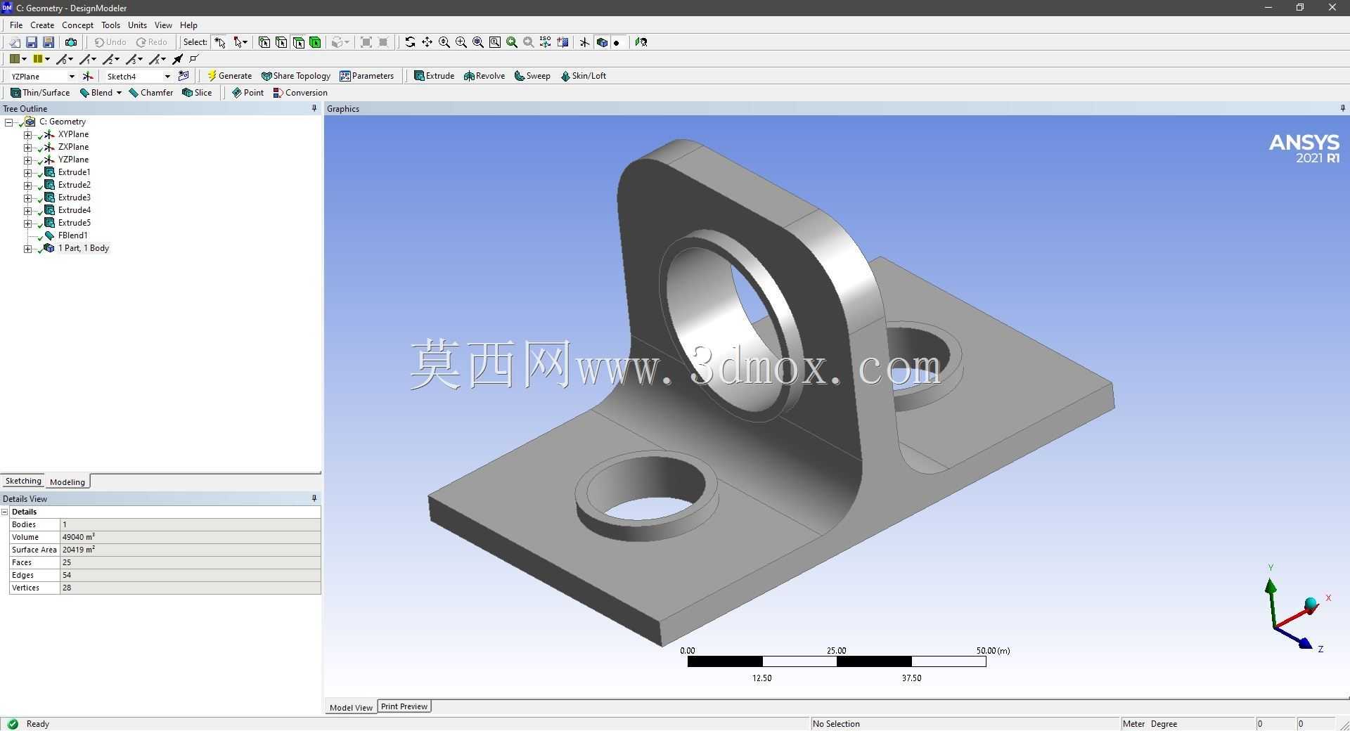 Modele 3D �� ANSYS Designer Modeler ��ʵ��