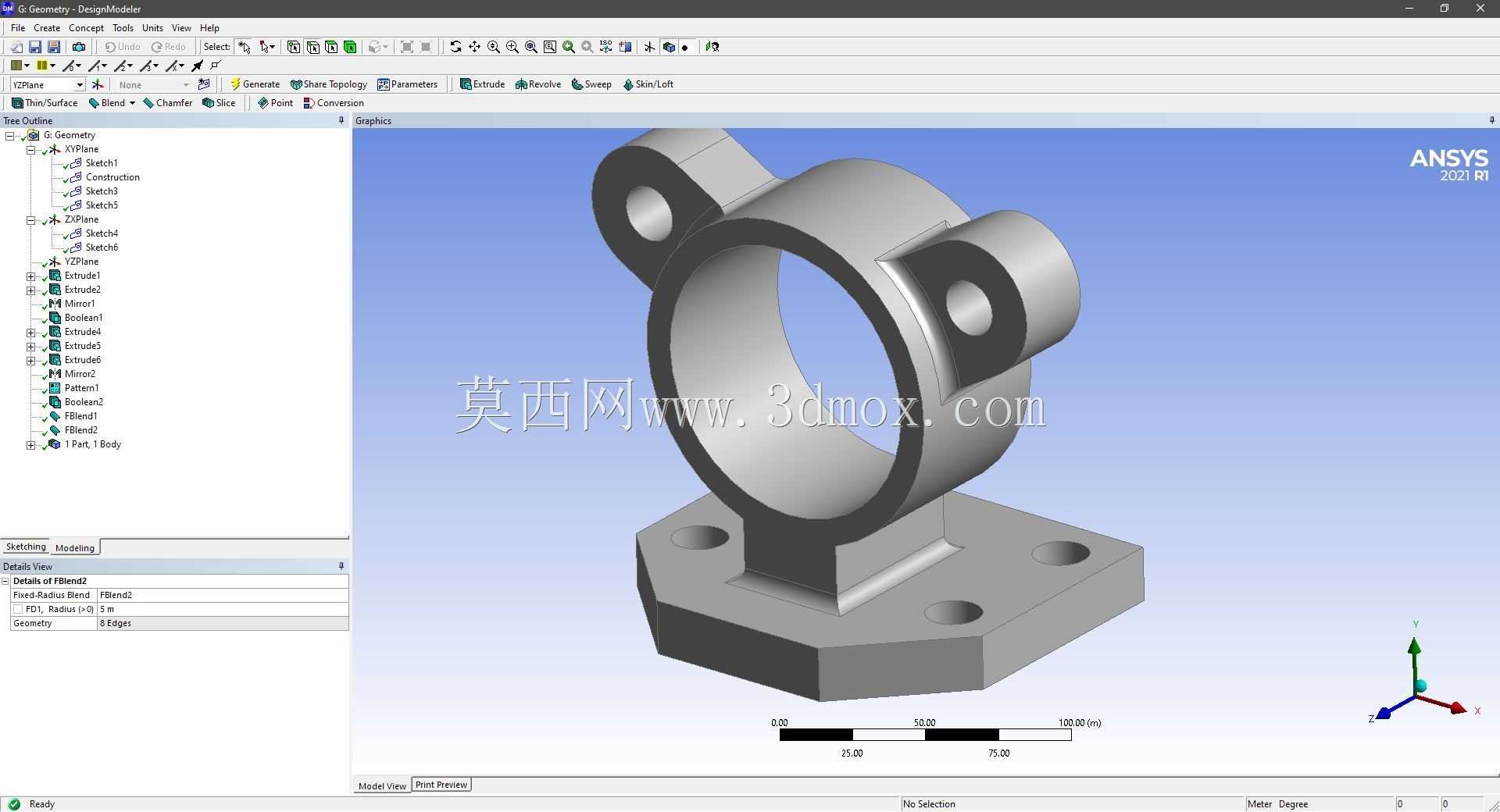 Modele 3D �� ANSYS Designer Modeler ��ʵ��