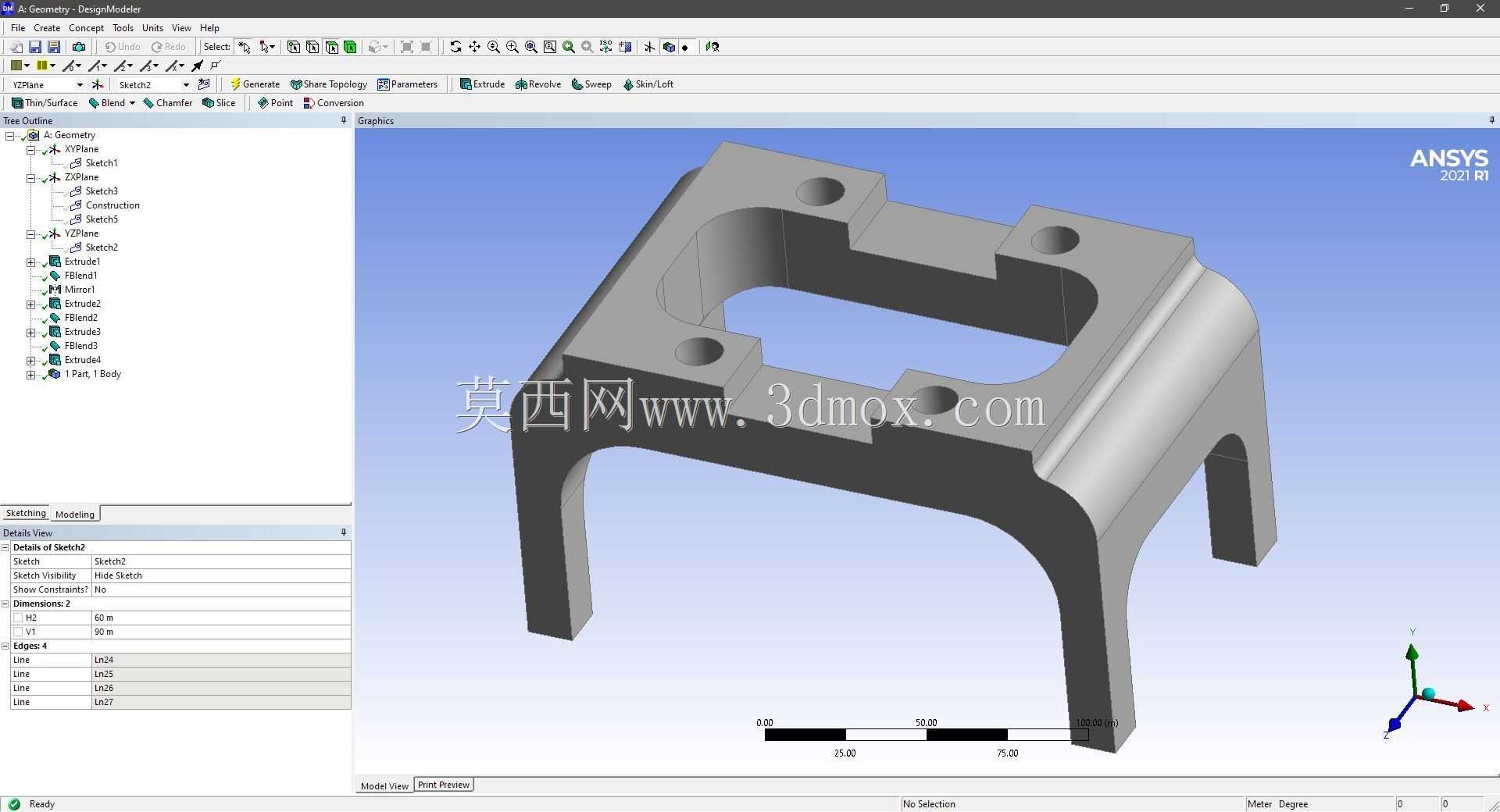 Modele 3D �� ANSYS Designer Modeler ��ʵ��