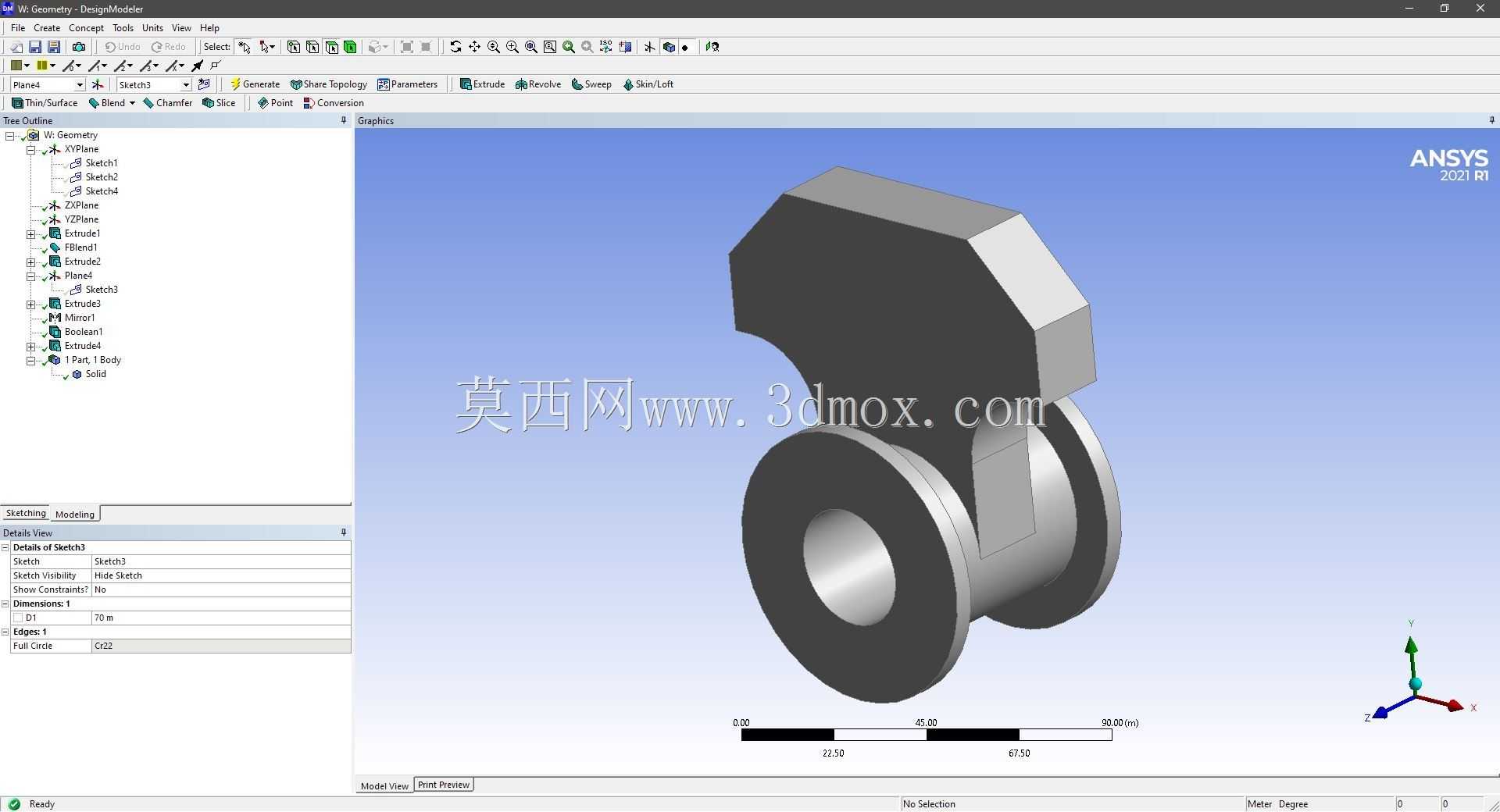 Modele 3D �� ANSYS Designer Modeler ��ʵ��