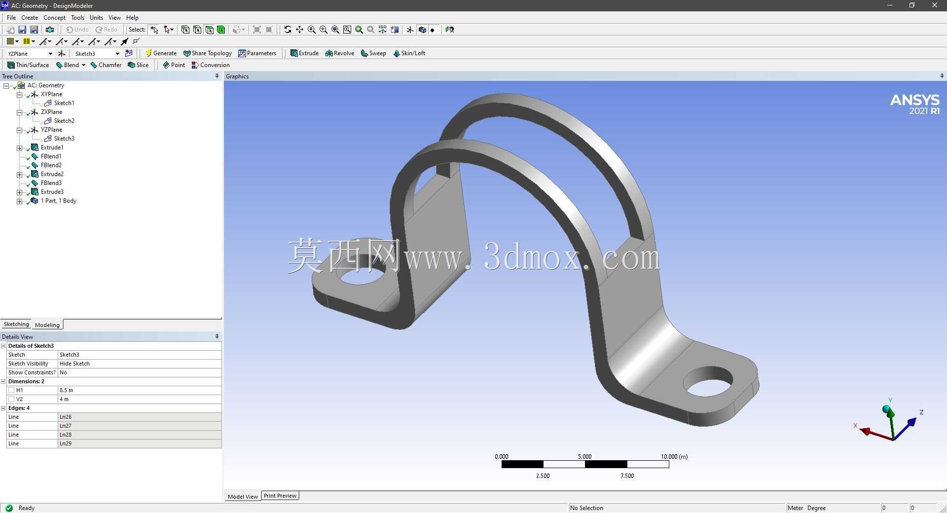 Modele 3D �� ANSYS Designer Modeler ��ʵ��