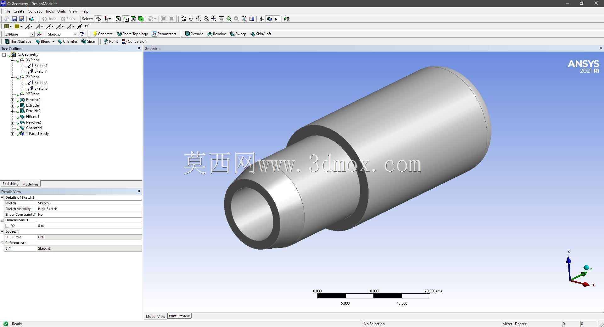 Modele 3D �� ANSYS Designer Modeler ��ʵ��